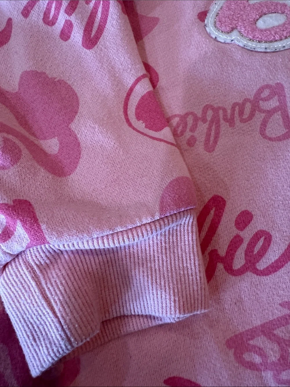 Barbie Pink Logo Allover Print Pajama Set